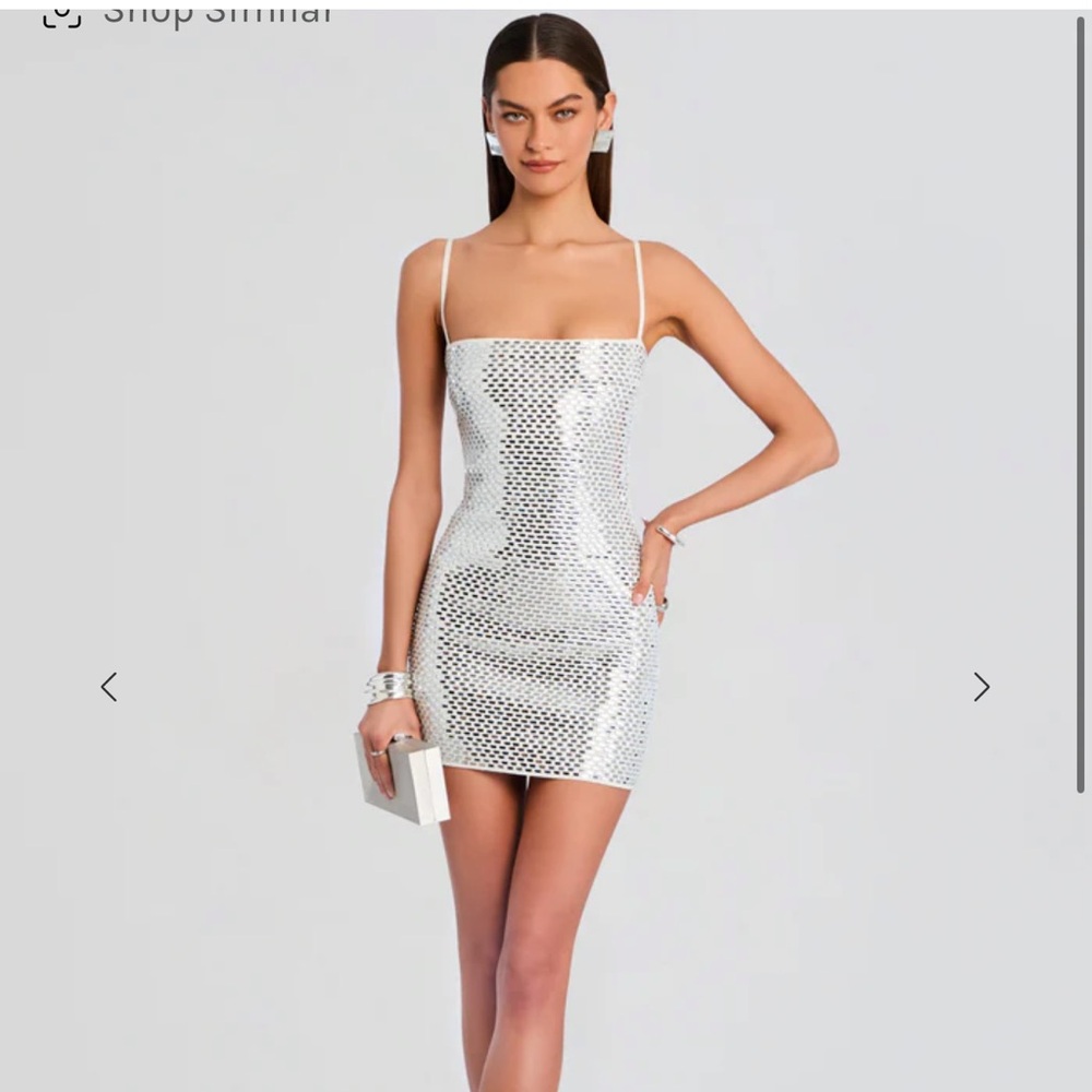 NWT Retrofete Silver Mini Dress